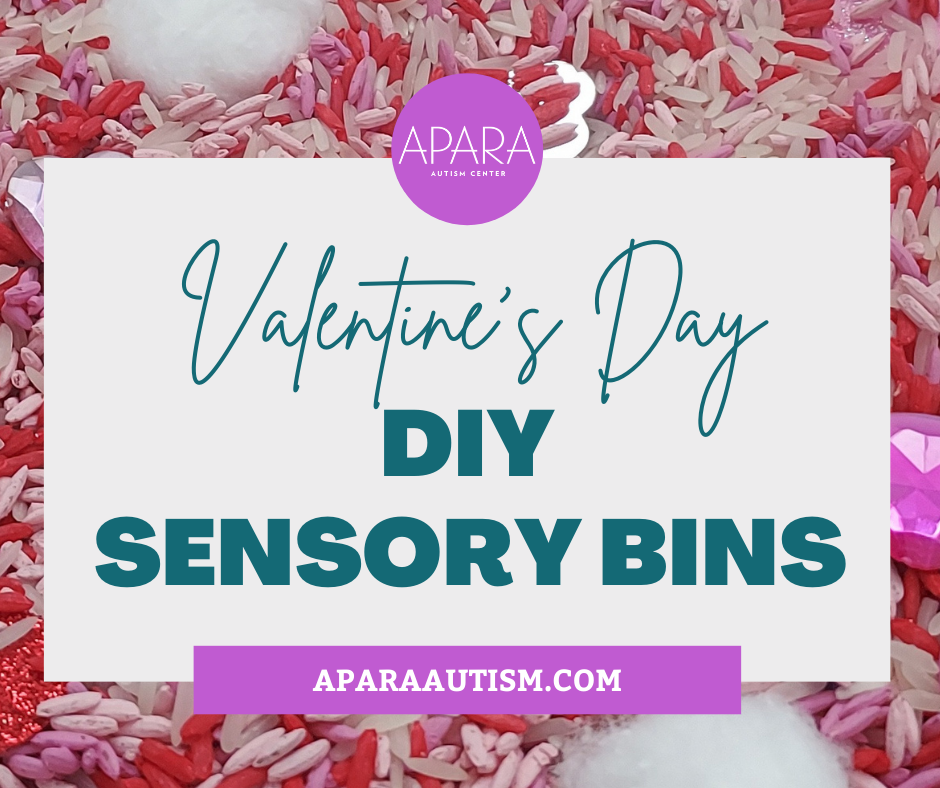 DIY Valentines day sensory bins